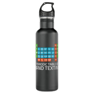 Marching Band Periodic Table of Band Texting Eleme Stainless Steel Water Bottle