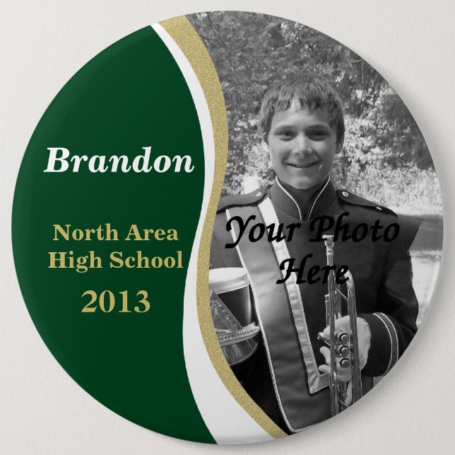 Marching Band Photo Pinback Button (Front)