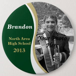 Marching Band Photo Pinback Button