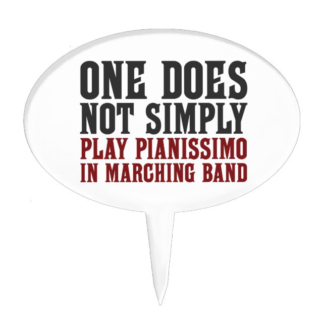 Marching Band Pianissimo Cake Topper (Front)