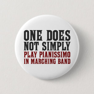 Marching Band Pianissimo Pinback Button