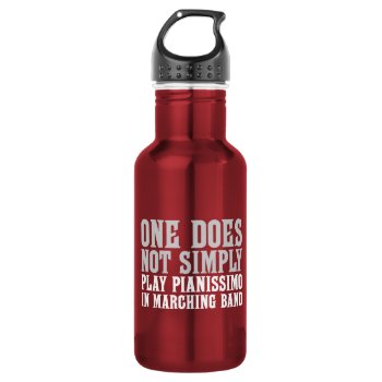 Marching Band Pianissimo Stainless Steel Water Bottle by marchingbandstuff at Zazzle