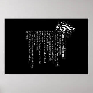 Marching Band Problems List Poster