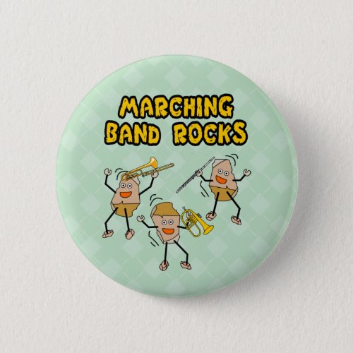 Marching Band Rocks Button