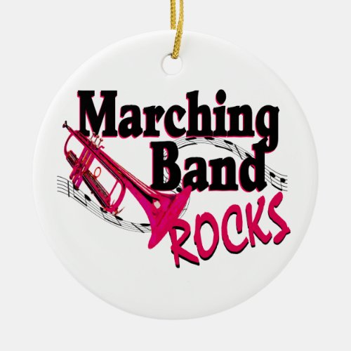 Marching Band Rocks Ceramic Ornament