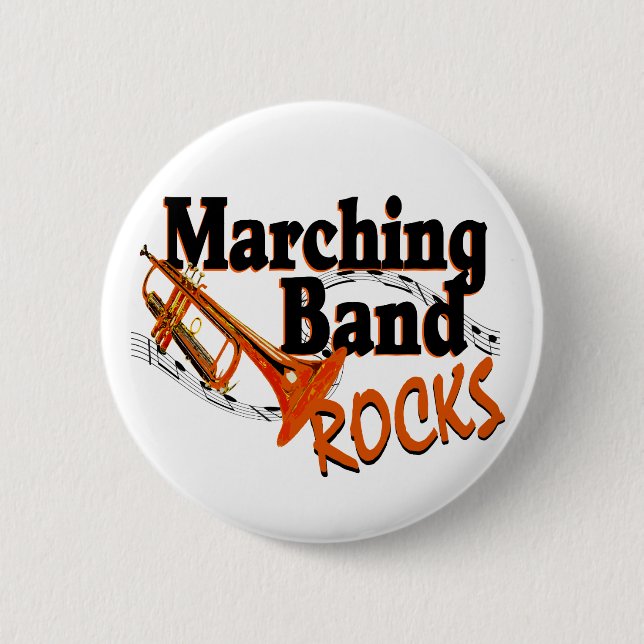 Marching Band Rocks Pinback Button (Front)