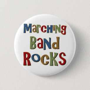 Marching Band Rocks Pinback Button