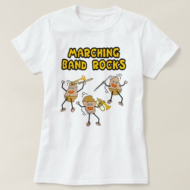 Marching Band Rocks T-Shirt (Design Front)