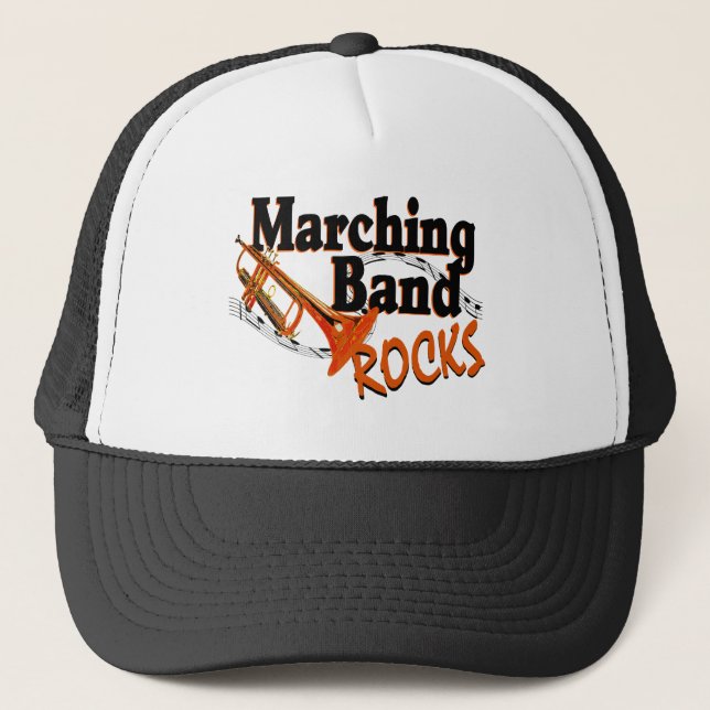 Marching Band Rocks Trucker Hat (Front)