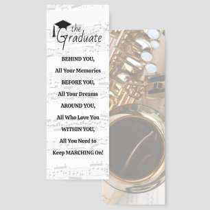 Marching Band Saxophone Graduate Bookmarks