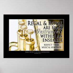 Marching Band Saying & Quotes - Brass Instruments Poster