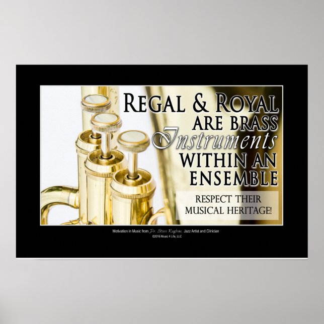 Marching Band Saying & Quotes - Brass Instruments Poster (Front)