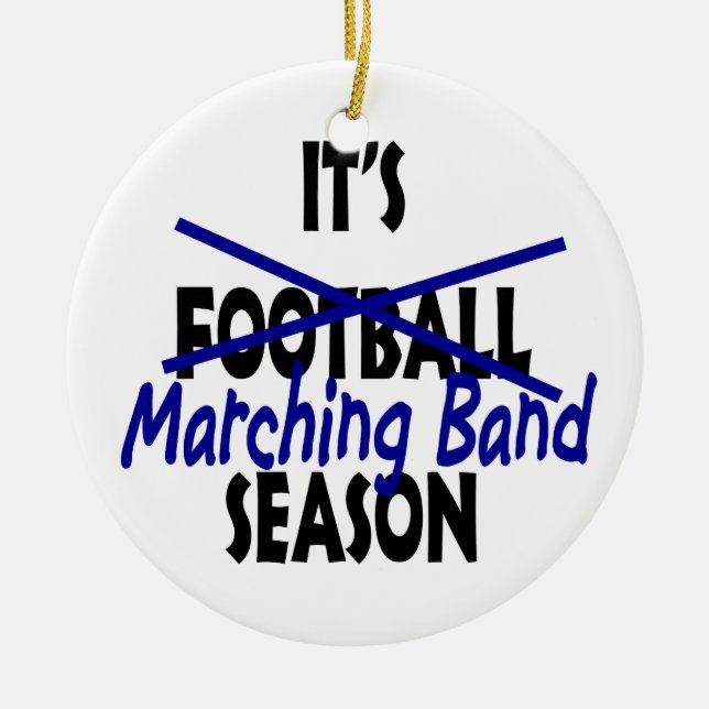 Marching Band Season Photo Ceramic Ornament (Front)