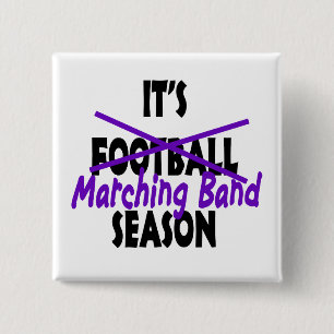 Marching Band Season/ Purple Pinback Button