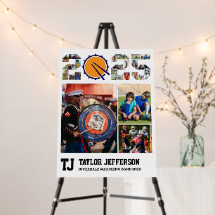 Marching Band Senior 2025 Sports Photo Collage Foam Board