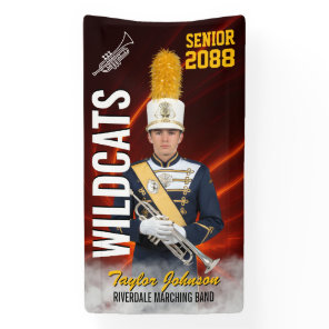 Marching Band Senior Class Custom Sports Photo Banner