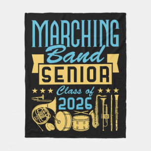 Marching Band Senior Class of 2026 Fleece Blanket