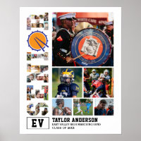 Marching Band Senior Graduation Photo Collage