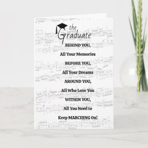 Marching Band Senior The Graduate Graduation Card