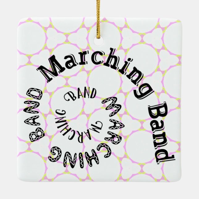 Marching Band Spiral Ceramic Ornament (Back)