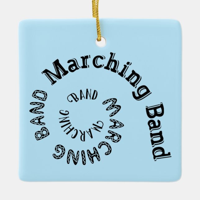 Marching Band Spiral Ceramic Ornament (Front)