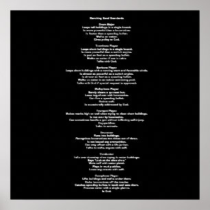 Marching Band Standards Poster