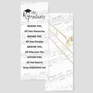 Marching Band Trombone Graduate Bookmarks
