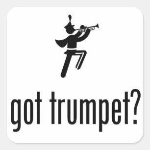 Marching Band - Trumpet Player Square Sticker