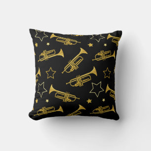 Marching Band Trumpet Player Throw Pillow