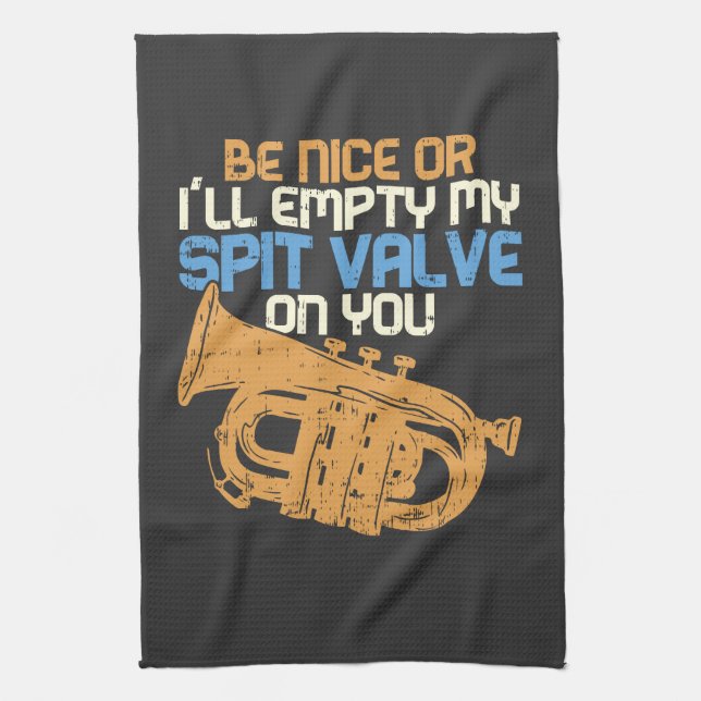 Marching Band Trumpets Kitchen Towel (Vertical)