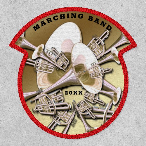 Marching Band TRUMPETS YOUR NAME Year Patch