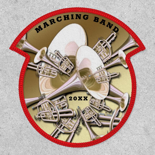 Marching Band TRUMPETS YOUR NAME Year Patch (Front)