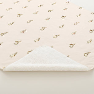 Marching Band Vintage Easter Bunnies Sherpa Blanket