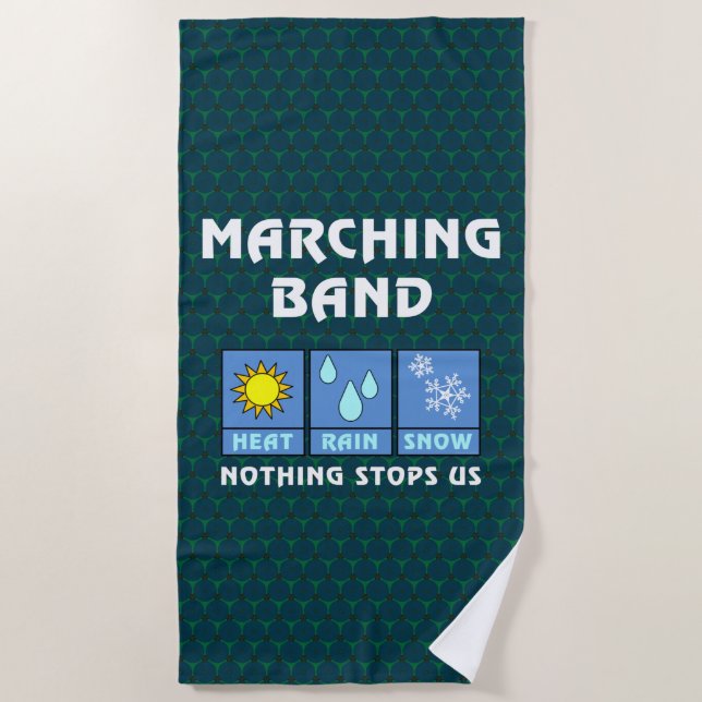 Marching Band Weather Beach Towel (Front)