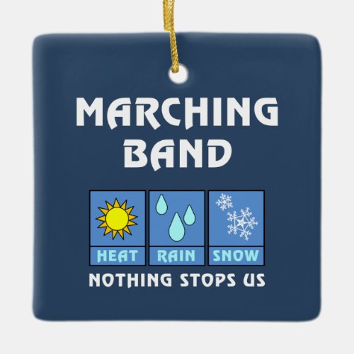 Marching Band Weather Ceramic Ornament