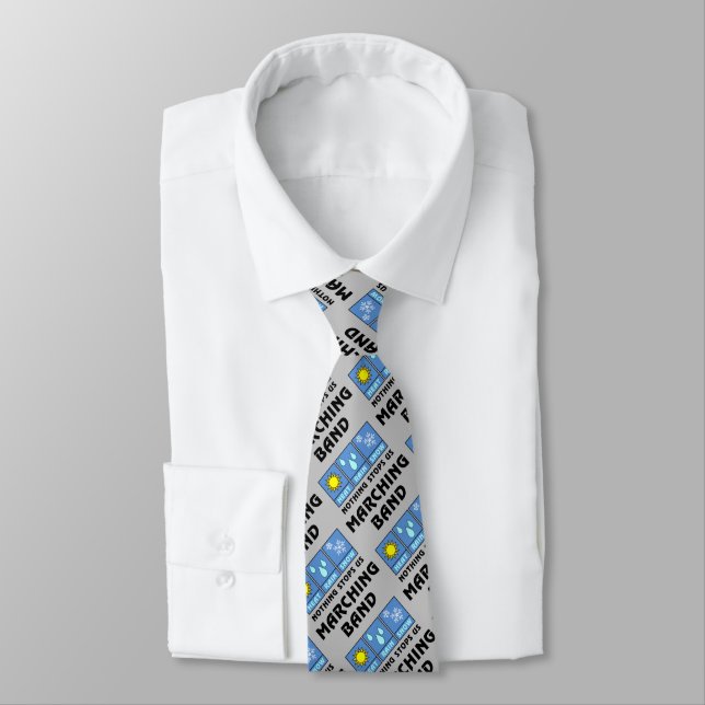 Marching Band Weather  Neck Tie (Tied)