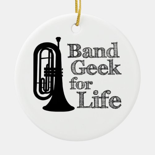 Marching Baritone Band Geek Ceramic Ornament