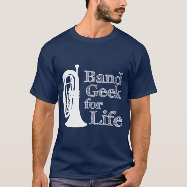 Marching Baritone Band Geek T-Shirt (Front)