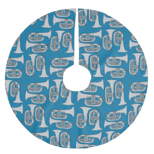 Marching Baritone Crosshatch Brushed Polyester Tree Skirt