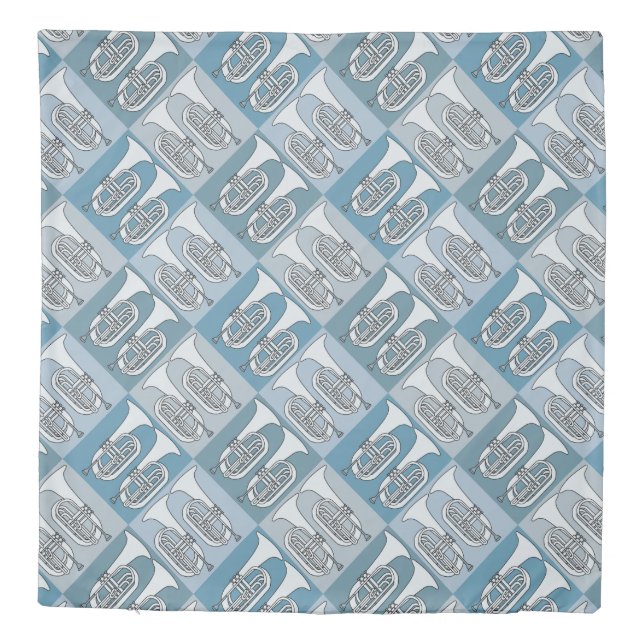 Marching Baritone Crosshatch  Duvet Cover (Back)