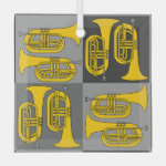 Marching Baritone Crosshatch Glass Ornament