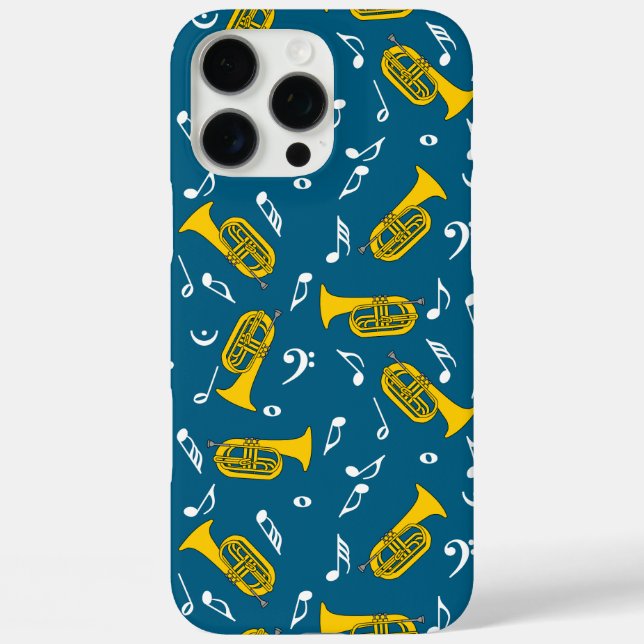 Marching Baritone Music Notes Bass Clefs Case-Mate iPhone Case (Back)