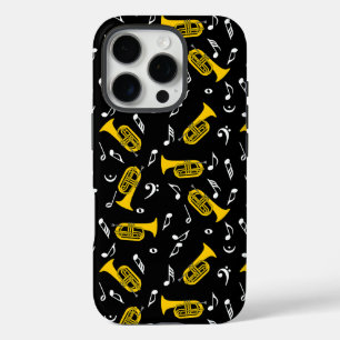 Marching Baritone Music Notes Bass Clefs iPhone 16 Pro Case