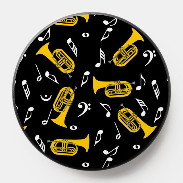 Marching Baritone Music Notes Bass Clefs PopSocket (Popsocket)