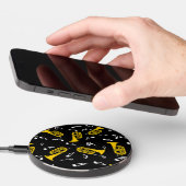 Marching Baritone Music Notes Bass Clefs Wireless Charger (Hand)