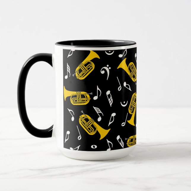 *Marching Baritone Music Notes Mug (Left)