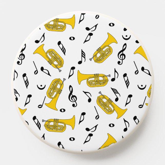 Marching Baritone Music Notes Treble Clefs PopSocket (Popsocket)