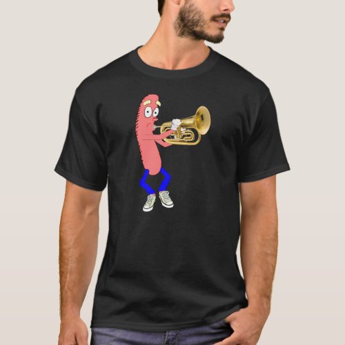 Marching Baritone Playing Weenie Dark T_Shirtt T_Shirt