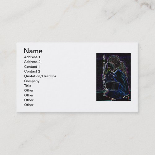 Marching Clarinetist Business Card II