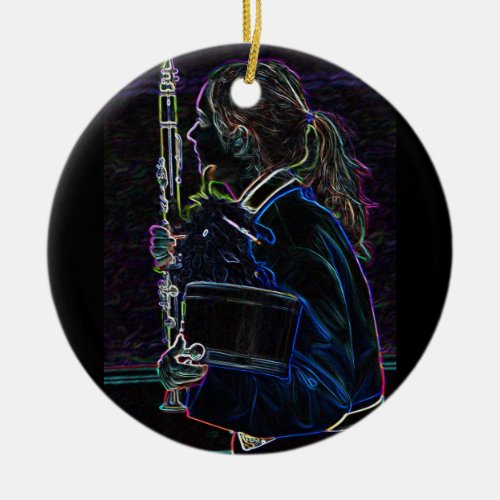 Marching Clarinetist Circle Ornament